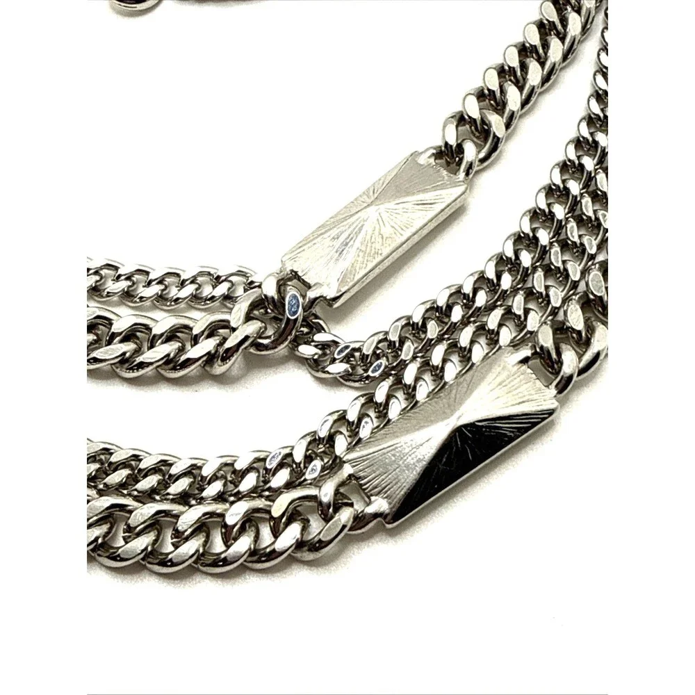 NWOT Lee Angel Neiman Marcus Crystal Multi Strand Station Necklace Statement 20